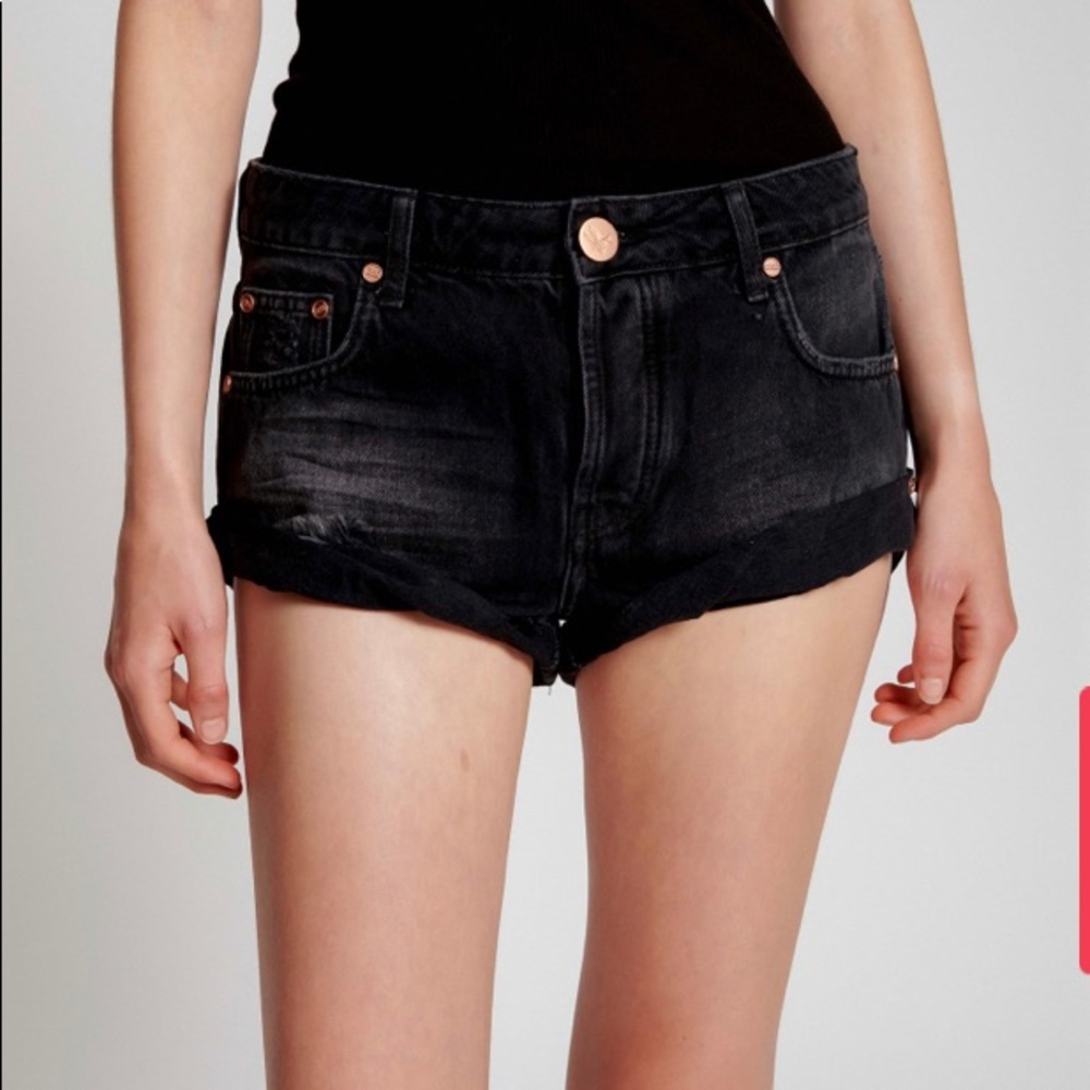 one teaspoon black bandit jean shorts 26